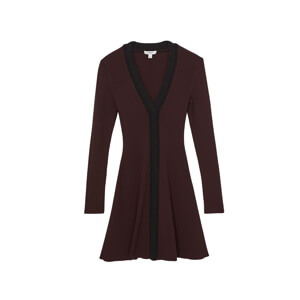 REISS Alma Craft-Stitch Rib-Knit Mini Dress